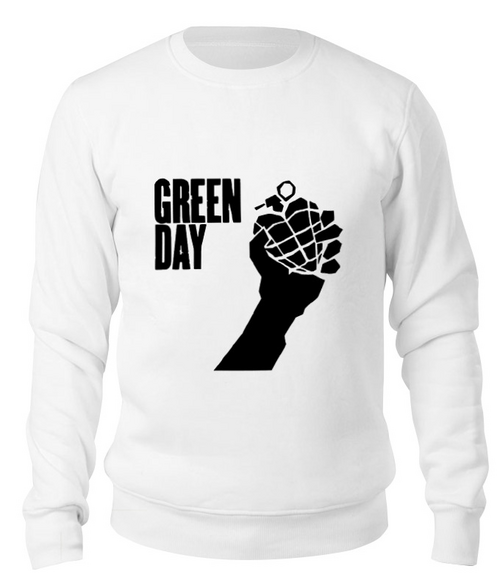 Заказать свитшот в Москве. Свитшот унисекс хлопковый Green Day от BURNSHIRTS - готовые дизайны и нанесение принтов.