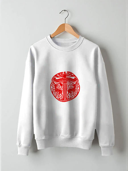 Заказать свитшот в Москве. Свитшот унисекс хлопковый Путь воина от shop-viking - готовые дизайны и нанесение принтов.