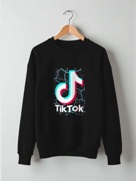 Заказать свитшот в Москве. Свитшот унисекс хлопковый TIK TOK (Tik Tok video) от vista12761@rambler.ru - готовые дизайны и нанесение принтов.