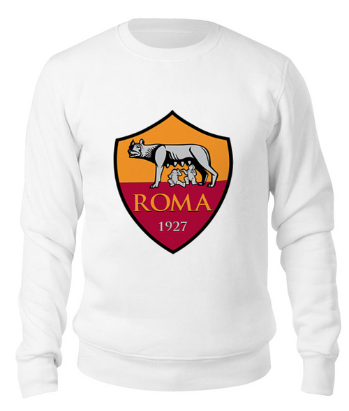 Заказать свитшот в Москве. Свитшот унисекс хлопковый FC Roma от THE_NISE  - готовые дизайны и нанесение принтов.