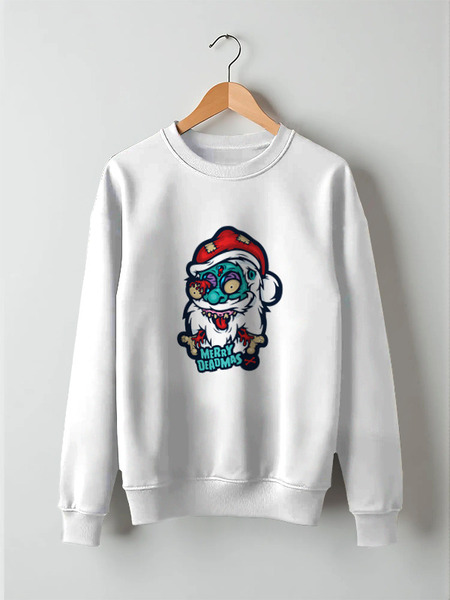 Заказать свитшот в Москве. Свитшот унисекс хлопковый Merry Deadmas  от iZOMBIE - готовые дизайны и нанесение принтов.