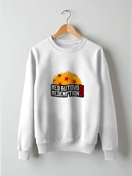 Заказать свитшот в Москве. Свитшот унисекс хлопковый Red Butovo Moscow Redemption от kamal-creations - готовые дизайны и нанесение принтов.