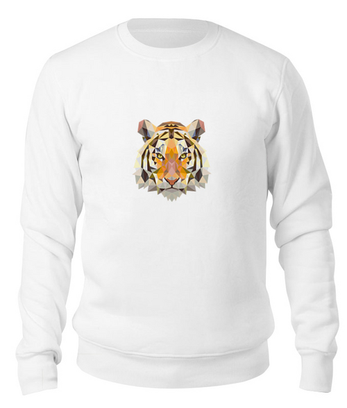 Заказать свитшот в Москве. Свитшот унисекс хлопковый Tiger от Polilog - готовые дизайны и нанесение принтов.