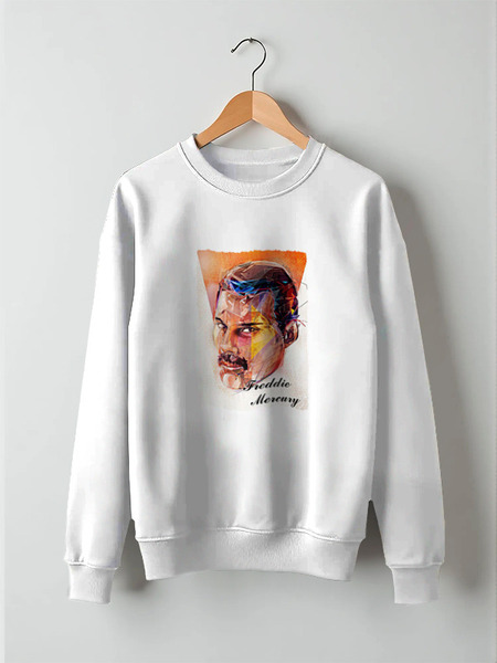 Заказать свитшот в Москве. Свитшот унисекс хлопковый Freddie Mercury - Queen от Leichenwagen - готовые дизайны и нанесение принтов.
