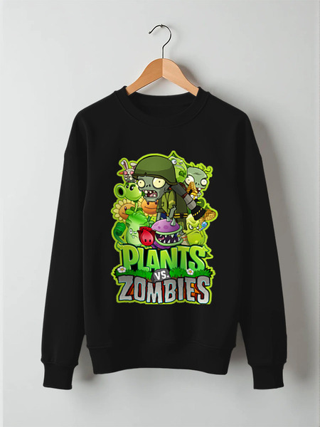 Заказать свитшот в Москве. Свитшот унисекс хлопковый PLANTS VS ZOMBIES от geekbox - готовые дизайны и нанесение принтов.