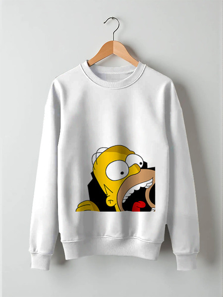 Заказать свитшот в Москве. Свитшот унисекс хлопковый Homer Simpson от AppleJack_38rus - готовые дизайны и нанесение принтов.