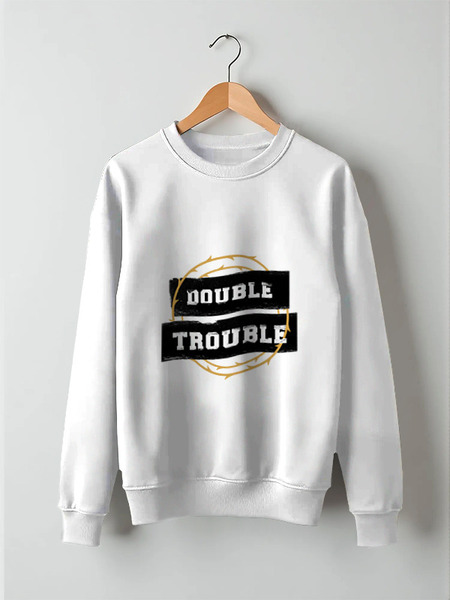 Заказать свитшот в Москве. Свитшот унисекс хлопковый Double Trouble от go59 - готовые дизайны и нанесение принтов.