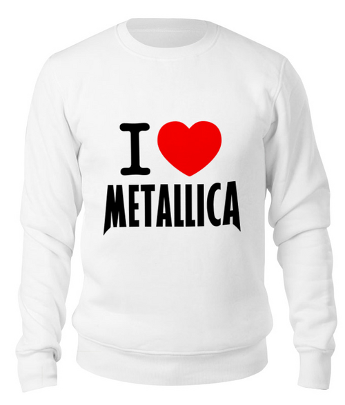 Заказать свитшот в Москве. Свитшот унисекс хлопковый «I love Metallica» от metallica - готовые дизайны и нанесение принтов.