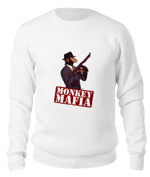 Заказать свитшот в Москве. Свитшот унисекс хлопковый Monkey Mafia от OEX design - готовые дизайны и нанесение принтов.