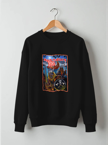 Заказать свитшот в Москве. Свитшот унисекс хлопковый Iron Maiden Band от Leichenwagen - готовые дизайны и нанесение принтов.