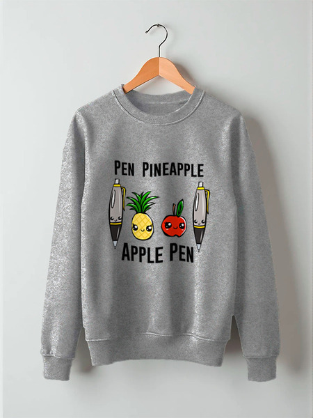 Заказать свитшот в Москве. Свитшот унисекс хлопковый Pen Pineapple Apple Pen  от cherdantcev - готовые дизайны и нанесение принтов.