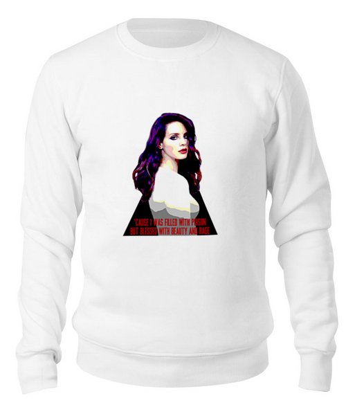 Заказать свитшот в Москве. Свитшот унисекс хлопковый Lana Del Rey - Ultraviolence Era (Front & Back) от calipsia_v. - готовые дизайны и нанесение принтов.