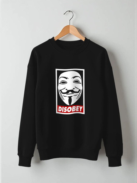 Заказать свитшот в Москве. Свитшот унисекс хлопковый Disobey от geekbox - готовые дизайны и нанесение принтов.