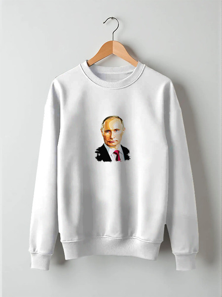 Заказать свитшот в Москве. Свитшот унисекс хлопковый Владимир Путин от printik - готовые дизайны и нанесение принтов.