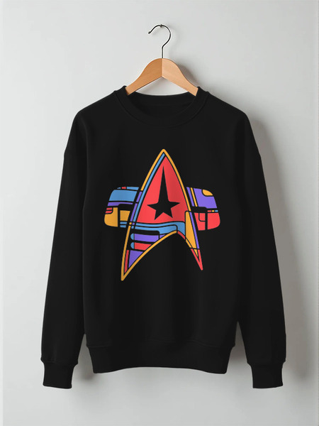 Заказать свитшот в Москве. Свитшот унисекс хлопковый Star trek от geekbox - готовые дизайны и нанесение принтов.