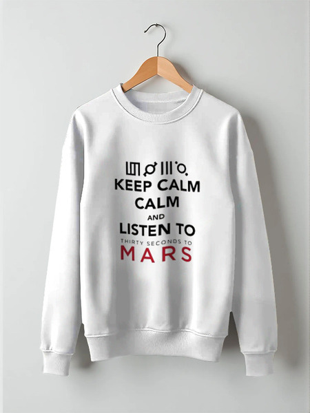 Заказать свитшот в Москве. Свитшот унисекс хлопковый Keep calm and listen to 30stm от prettydisaster - готовые дизайны и нанесение принтов.