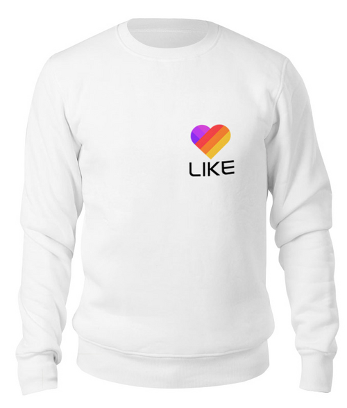 Заказать свитшот в Москве. Свитшот унисекс хлопковый Like  от DESIGNER   - готовые дизайны и нанесение принтов.
