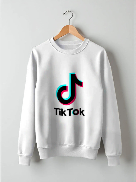 Заказать свитшот в Москве. Свитшот унисекс хлопковый TikTok  от DESIGNER   - готовые дизайны и нанесение принтов.
