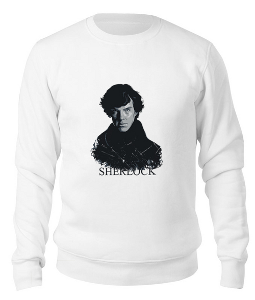 Заказать свитшот в Москве. Свитшот унисекс хлопковый Шерлок Холмс (SHERLOCK) от Chance777 - готовые дизайны и нанесение принтов.