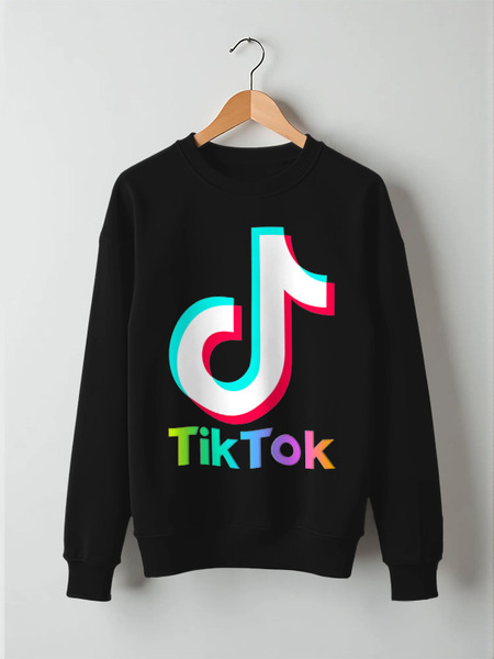 Заказать свитшот в Москве. Свитшот унисекс хлопковый TIK TOK (Tik Tok video) от vista12761@rambler.ru - готовые дизайны и нанесение принтов.