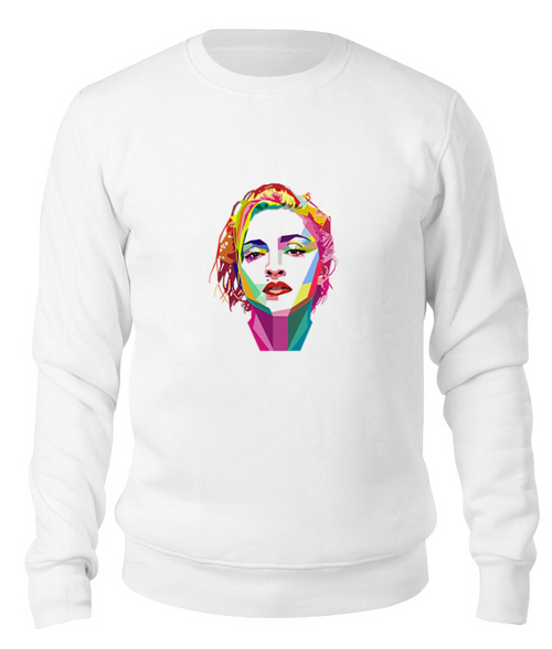 Заказать свитшот в Москве. Свитшот унисекс хлопковый Мадонна (Madonna) от coolmag - готовые дизайны и нанесение принтов.