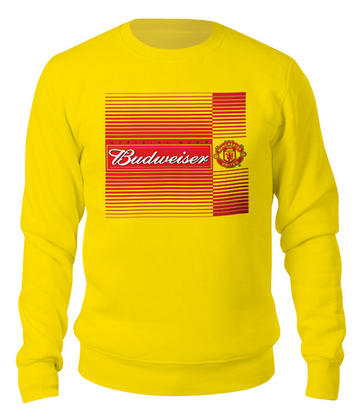 Заказать свитшот в Москве. Свитшот унисекс хлопковый Budweiser Manchester United от balden - готовые дизайны и нанесение принтов.