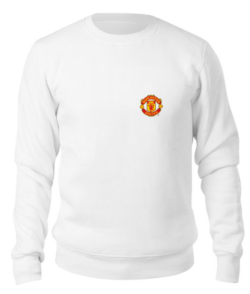 Заказать свитшот в Москве. Свитшот унисекс хлопковый Manchester United от Printio - готовые дизайны и нанесение принтов.