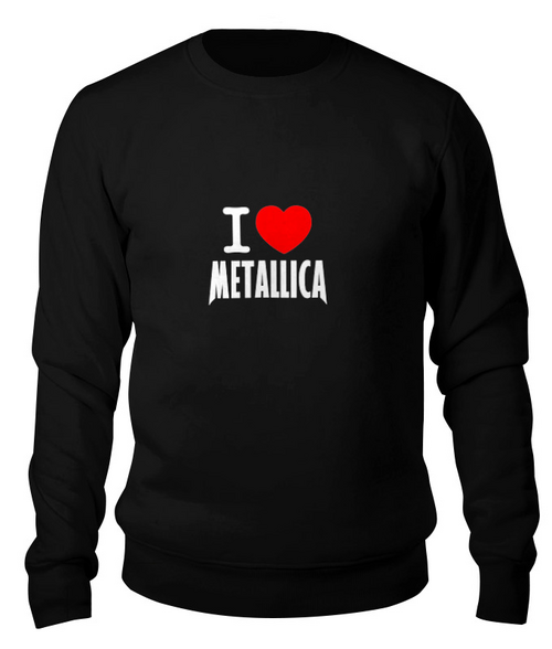 Заказать свитшот в Москве. Свитшот унисекс хлопковый «I love Metallica» от metallica - готовые дизайны и нанесение принтов.