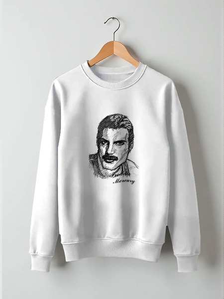 Заказать свитшот в Москве. Свитшот унисекс хлопковый Freddie Mercury - Queen от Leichenwagen - готовые дизайны и нанесение принтов.