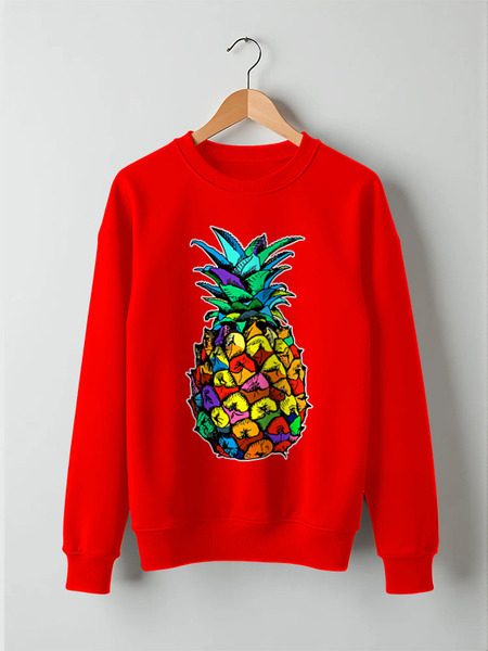 Заказать свитшот в Москве. Свитшот унисекс хлопковый ANANAS COLOR от balden - готовые дизайны и нанесение принтов.
