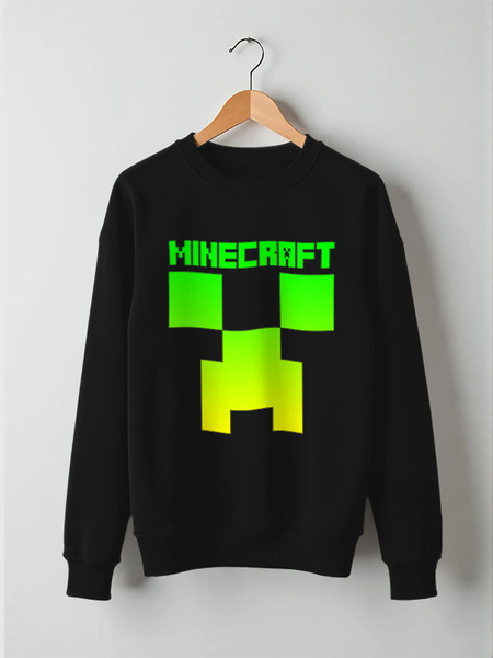 Заказать свитшот в Москве. Свитшот унисекс хлопковый MINECRAFT CREEPER от vista12761@rambler.ru - готовые дизайны и нанесение принтов.