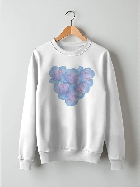Заказать свитшот в Москве. Свитшот унисекс хлопковый Нежные цветы  от Ольга Богуславская - готовые дизайны и нанесение принтов.