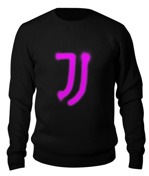 Заказать свитшот в Москве. Свитшот унисекс хлопковый Juventus | Spray logo (2021) от 0x000000123 - готовые дизайны и нанесение принтов.