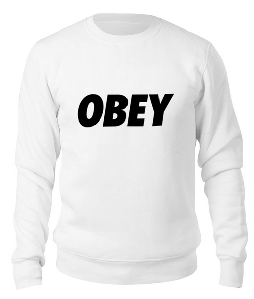 Заказать свитшот в Москве. Свитшот унисекс хлопковый OBEY  от DESIGNER   - готовые дизайны и нанесение принтов.