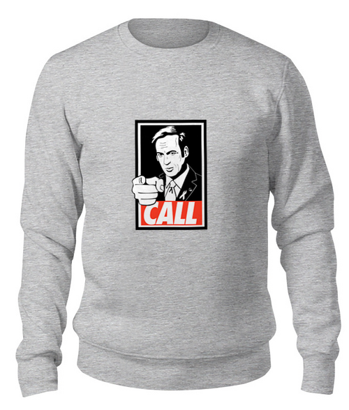 Заказать свитшот в Москве. Свитшот унисекс хлопковый Call Saul от skynatural - готовые дизайны и нанесение принтов.