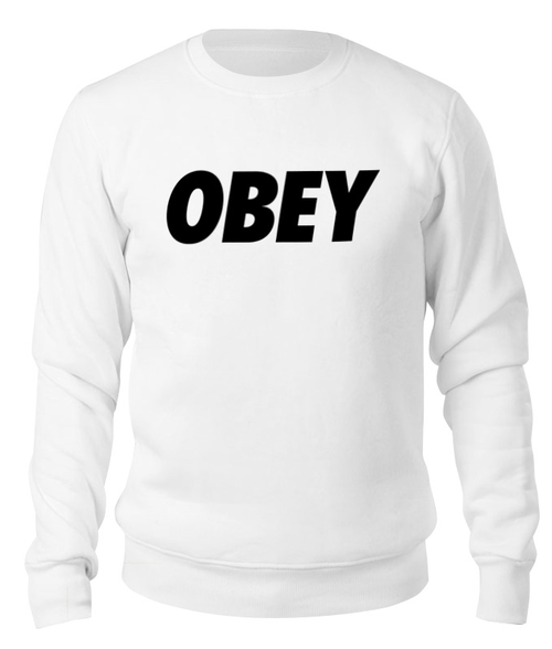 Заказать свитшот в Москве. Свитшот унисекс хлопковый OBEY  от DESIGNER   - готовые дизайны и нанесение принтов.