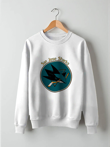 Заказать свитшот в Москве. Свитшот унисекс хлопковый San Jose Sharks от kspsshop - готовые дизайны и нанесение принтов.