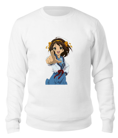 Заказать свитшот в Москве. Свитшот унисекс хлопковый Suzumiya Haruhi (OBEY) от redirector - готовые дизайны и нанесение принтов.