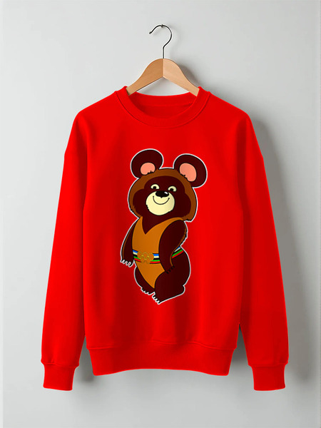 Заказать свитшот в Москве. Свитшот унисекс хлопковый Olympic Bear Misha 1980 от balden - готовые дизайны и нанесение принтов.