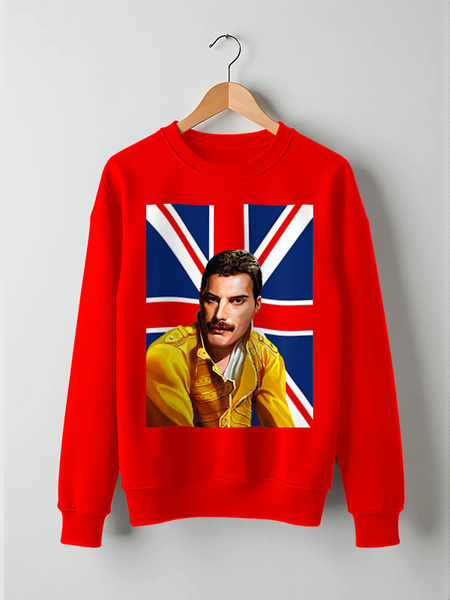 Заказать свитшот в Москве. Свитшот унисекс хлопковый Freddie Mercury от balden - готовые дизайны и нанесение принтов.