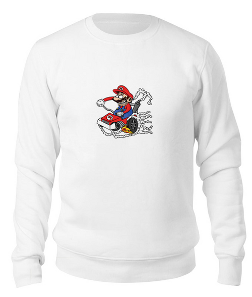 Заказать свитшот в Москве. Свитшот унисекс хлопковый Марио (Mario) от originals - готовые дизайны и нанесение принтов.