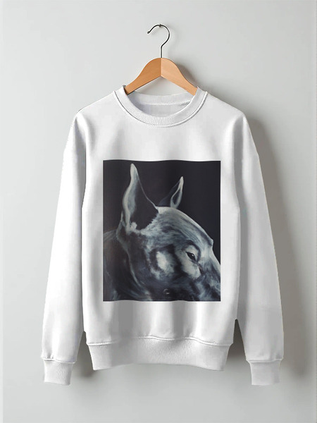 Заказать свитшот в Москве. Свитшот унисекс хлопковый Bull terrier от zhilyaeva1 - готовые дизайны и нанесение принтов.