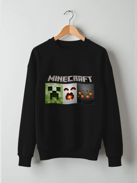 Заказать свитшот в Москве. Свитшот унисекс хлопковый Maincrafter от Константин Тотьмянин - готовые дизайны и нанесение принтов.