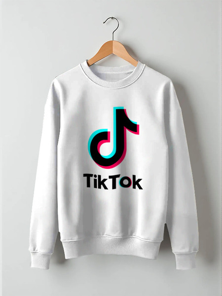 Заказать свитшот в Москве. Свитшот унисекс хлопковый TikTok  от DESIGNER   - готовые дизайны и нанесение принтов.