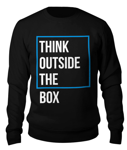 Заказать свитшот в Москве. Свитшот унисекс хлопковый Think outside the box от Startech.vc  - готовые дизайны и нанесение принтов.