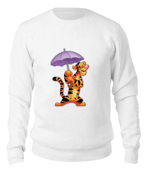 Заказать свитшот в Москве. Свитшот унисекс хлопковый ТИГРА от Vinli.shop  - готовые дизайны и нанесение принтов.
