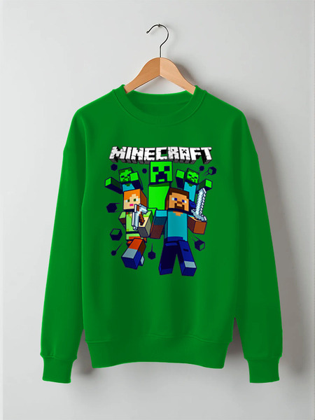 Заказать свитшот в Москве. Свитшот унисекс хлопковый MINECRAFT от balden - готовые дизайны и нанесение принтов.