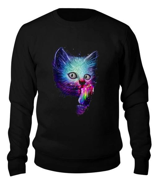 Заказать свитшот в Москве. Свитшот унисекс хлопковый Swag cat от Sergio Happy - готовые дизайны и нанесение принтов.