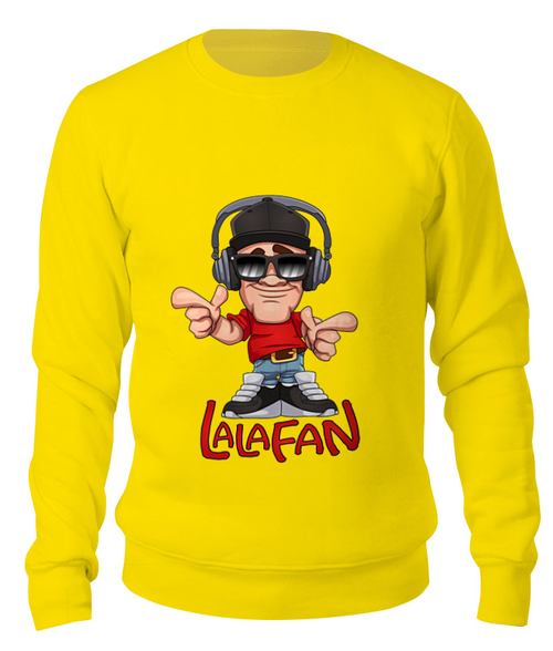 Заказать свитшот в Москве. Свитшот унисекс хлопковый LalaFan DJ Sweatshirt (жёлтый) от LalaFan  - готовые дизайны и нанесение принтов.