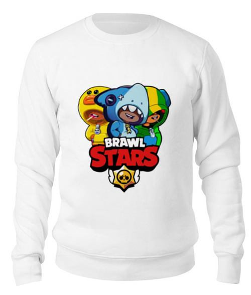 Заказать свитшот в Москве. Свитшот унисекс хлопковый Brawl Stars LEON TRIO от vista12761@rambler.ru - готовые дизайны и нанесение принтов.